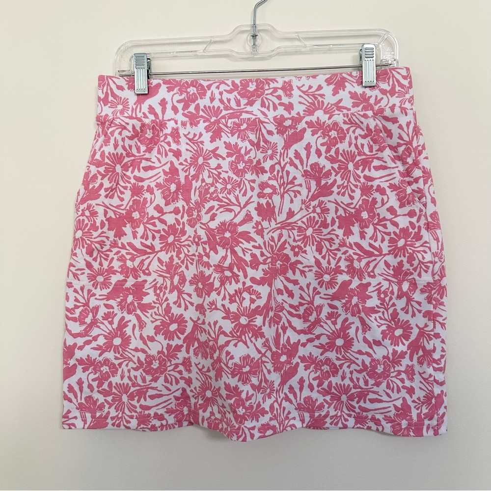 Croft & Barrow Pink Floral Skort The Easy Knit Skort Women's Small size 6/8